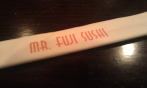 Chopsticks at Mr. Fuji Sushi