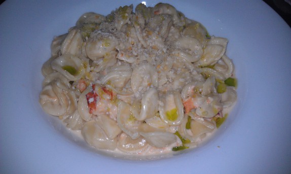 Coral Reef Lobster Orecchiette Pasta - With white cheddar cheese and basil oil 