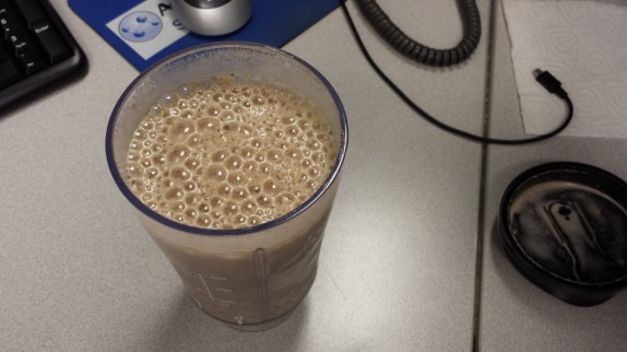 Peanut butter cup protein shake