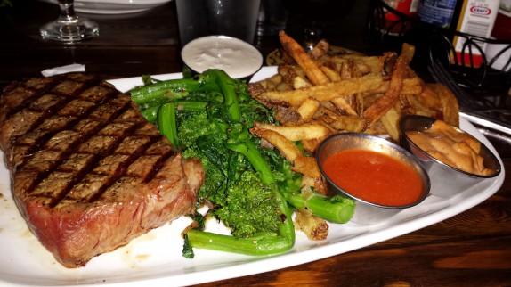Steak Frites - $18  12 oz Certified Hereford Beef NY Strip with our Belgian Frites