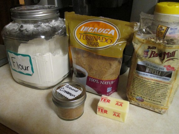 Crumble topping ingredients