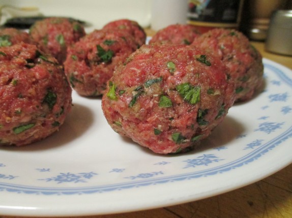rolled out meatballs