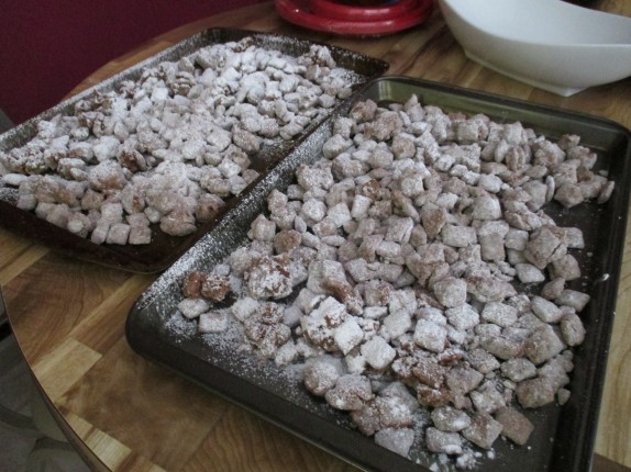Nutella and Peanut butter puppy chow