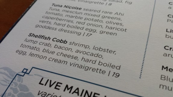 Seafood cobb salad