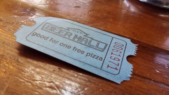 Pizza ticket