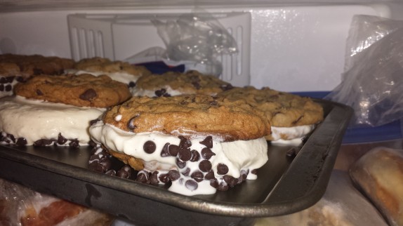 Melting Chipwiches in the freezer