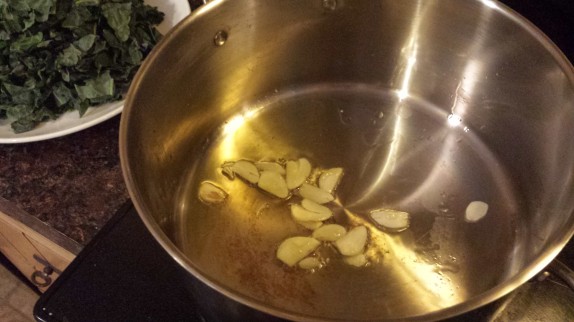 Toasting garlic